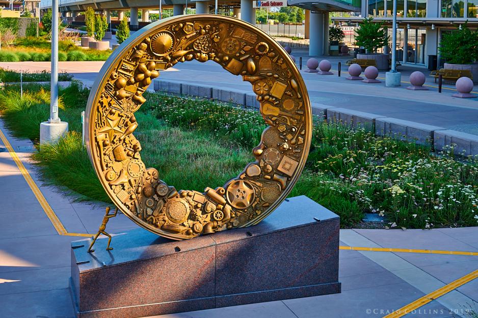 Image taken of brass wheel outside Berryessa Station