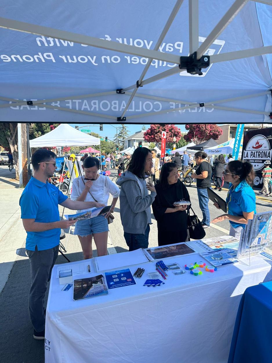 people talking at VTA table