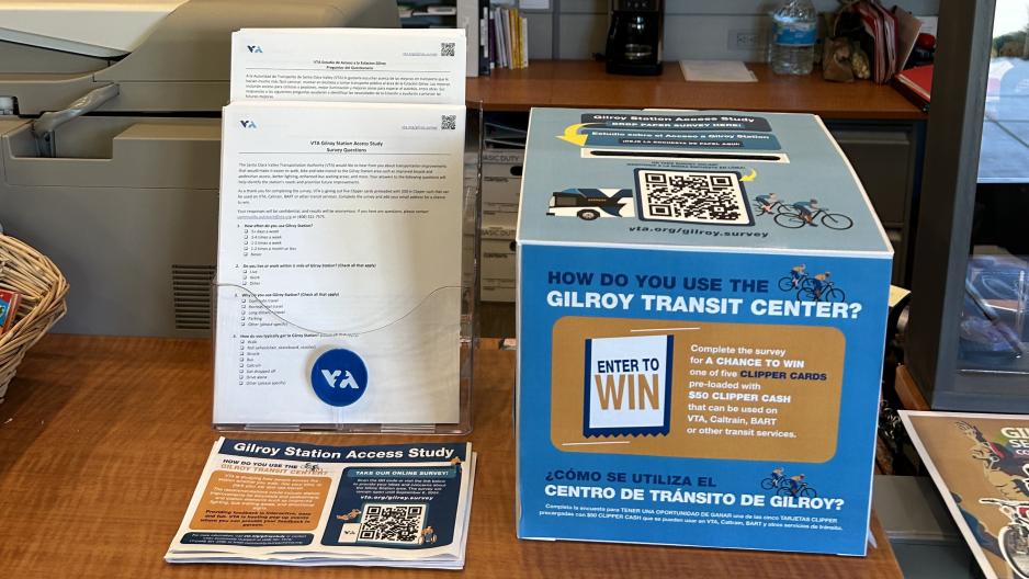 box for Gilroy Transit Center surveys